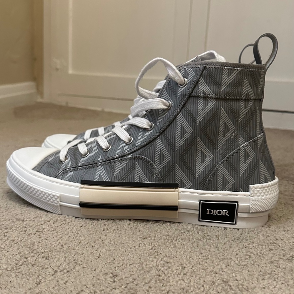 DIOR Men's B23 High-Top Sneakers CD Diamond Coated Canvas
